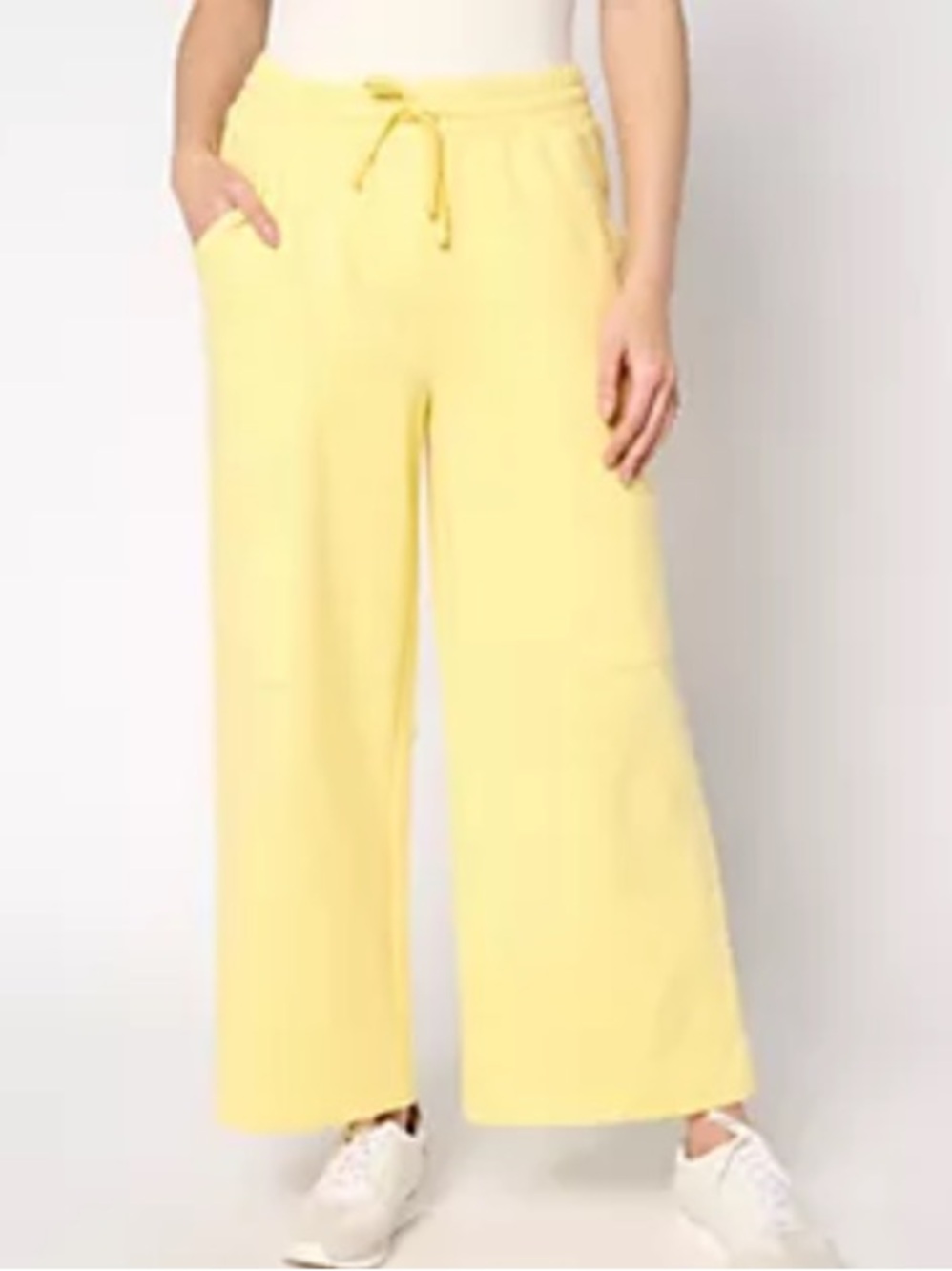 Anybody Wide-Leg Drawstring Pants in Yellow